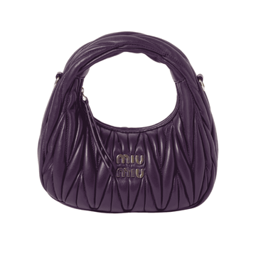 Miu Miu Bag | Wander Matelassé Nappa Leather Hobo Mini-Bag