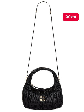 Miu Miu Bag Wander Matelassé Nappa Leather Hobo