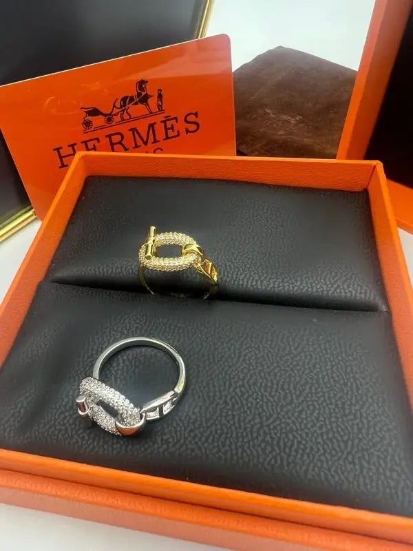 Hermès Jewelry | Adage Ring Silver Gold