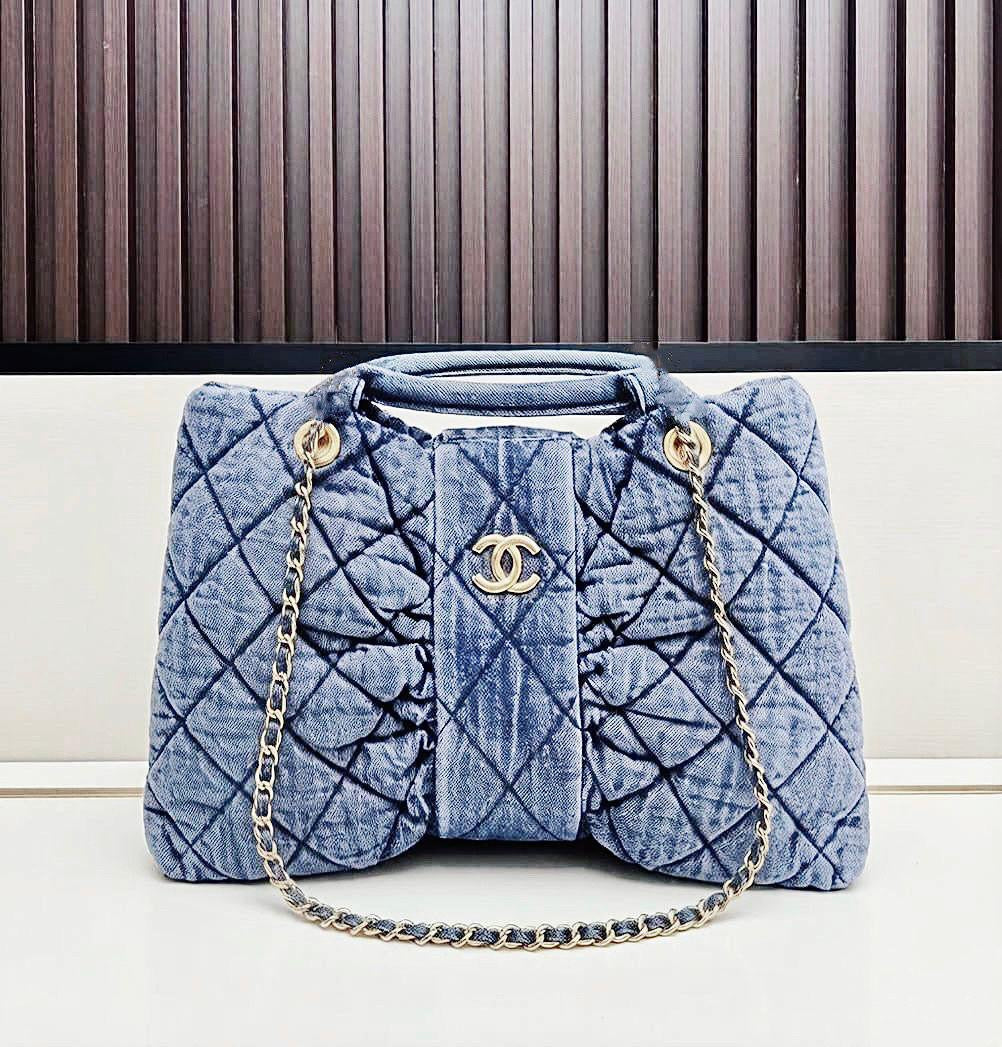Chanel Bag | Bow Bag Blue Washed Denim