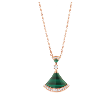 Bvlgari Jewelry | 18k Rose Gold Pendant Set Diamond Necklace