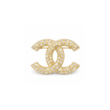 Chanel Jewelry | Crystal Resin Pearl Pavé CC Logo Brooch