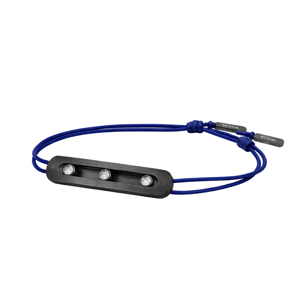 Messika Jewelry | Titanium Cord Bracelet Natural Titanium Diamonds