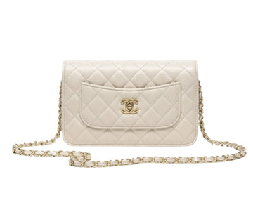 Chanel Bag | Classic Flap Bag Quilted White Lambskin Leather