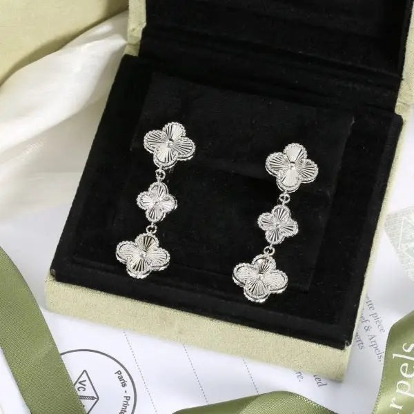 Van Cleef & Arpels Jewelry | Dangle Earrings Gold Full Crystals